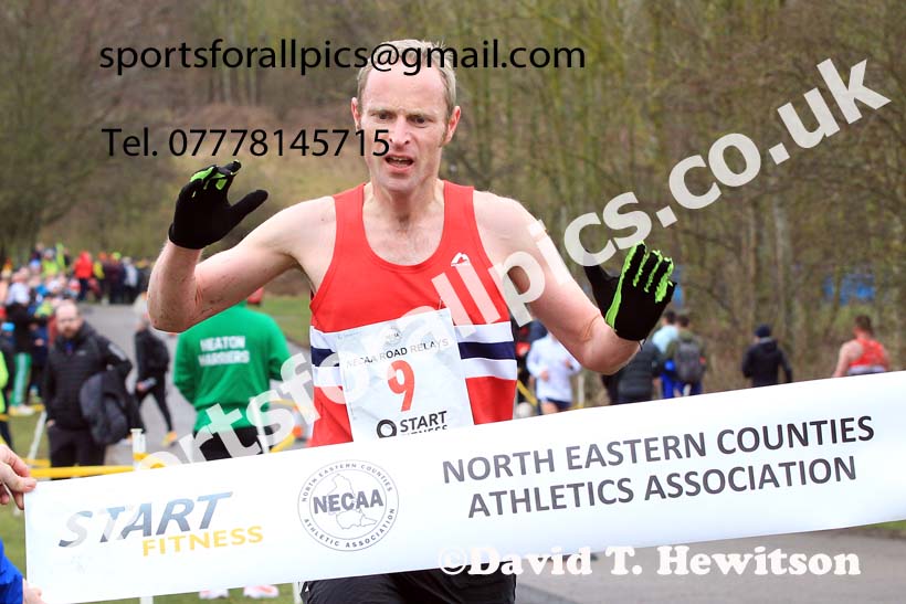 Senior Men and Veterans (Over 40s), 2023 NECAA Royal Signals Relays, Hetton le Hole, County Durham. Photo: David T. Hewitson/Sports for All Pics